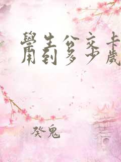 学生公交卡可以用到多少岁