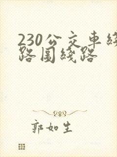 230公交车线路图线路