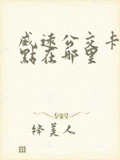 威远公交卡充值点在哪里