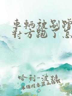 车辆被剐蹭后,对方跑了怎么办
