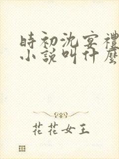 时初沈宴礼原著小说叫什么