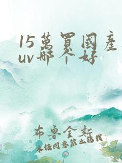 15万买国产suv哪个好