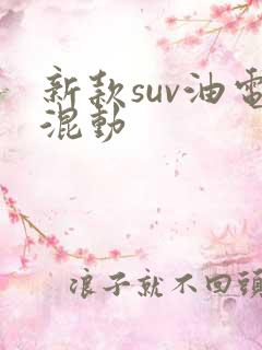 新款suv油电混动