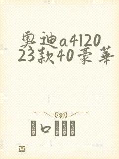 奥迪a4l2023款40豪华动感型