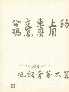 公交车上的乘车码怎么用