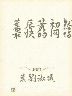 叶辰萧初然更新最快的网站小说