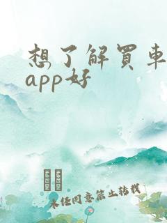 想了解买车那个app好