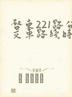 启东221路公交车路线时间表