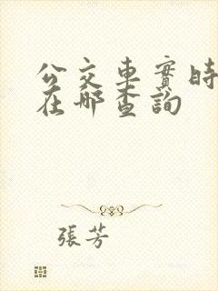 公交车实时到站在哪查询