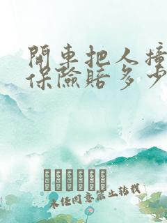 开车把人撞死了保险赔多少