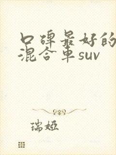 口碑最好的油电混合车suv
