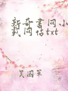 新奇书网小说下载网站txt