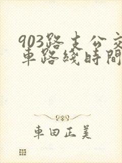 903路支公交车路线时间表