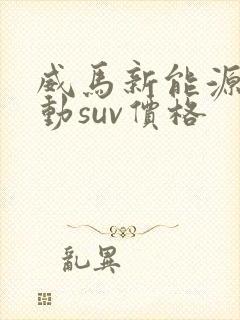 威马新能源纯电动suv价格