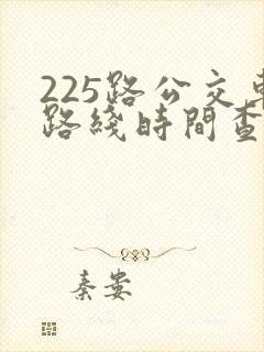 225路公交车路线时间查询