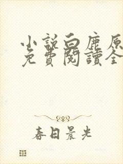 小说白鹿原原著免费阅读全文