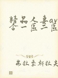 精品人妻av综合一区二区