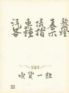 汽车仪表盘上的各种指示灯