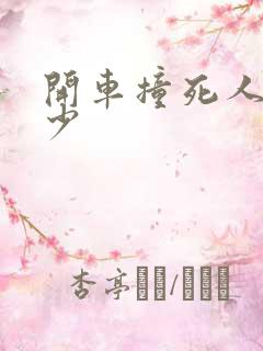 开车撞死人赔多少