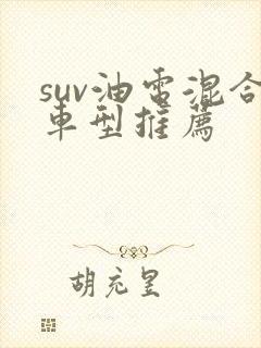 suv油电混合车型推荐