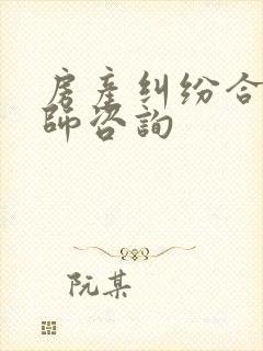 房产纠纷合同律师咨询