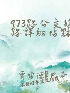 973路公交线路详细站点查询
