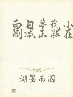 白日梦我小说无删减正版在线阅读