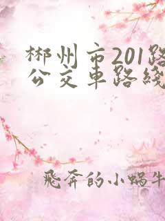 郴州市201路公交车路线时间表