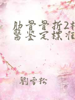 肋骨骨折2根法医鉴定标准