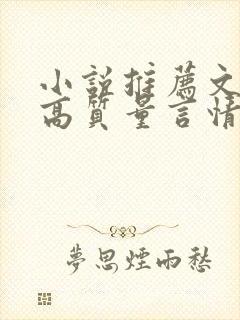 小说推荐文笔好高质量言情