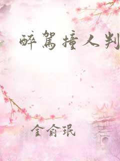 醉驾撞人判多久
