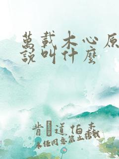 万载木心原著小说叫什么
