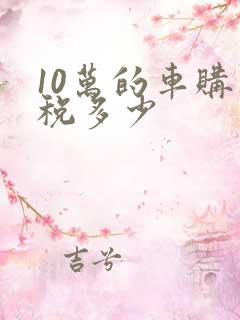 10万的车购置税多少