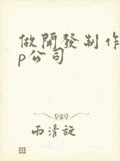 做开发制作app公司