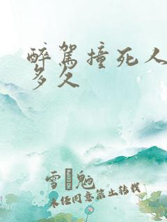 醉驾撞死人判刑多久
