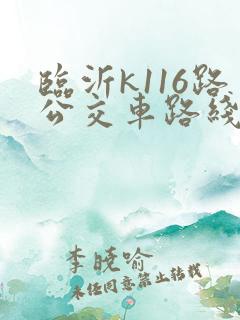 临沂k116路公交车路线图