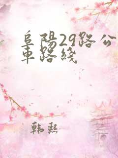 阜阳29路公交车路线 阜阳29路公交车路线