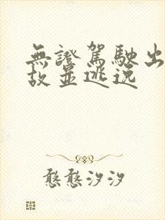 无证驾驶出了事故并逃逸