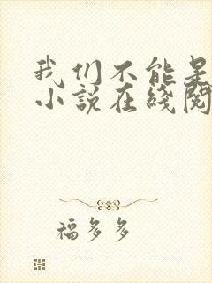我们不能是朋友小说在线阅读