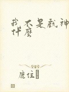 我不是戏神讲了什么