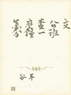 怎么查公交车几分钟一班