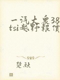 一汽大众380tsi越野报价