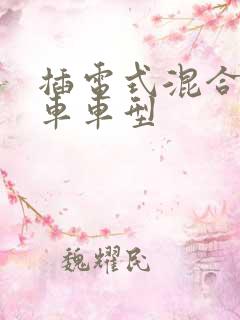 插电式混合动力车车型 插电式混合动力车车型
