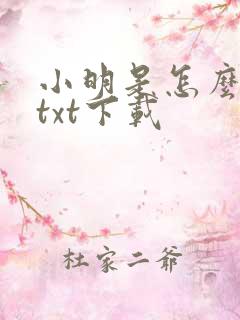 小明是怎么死的txt下载