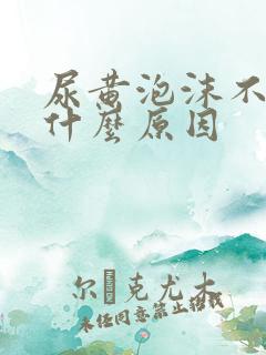尿黄泡沫不散是什么原因