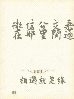 微信公交乘车码在哪里开通