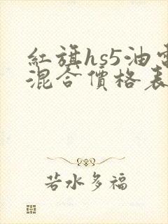 红旗hs5油电混合价格表