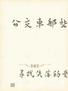 公交车那些事 公交车那些事
