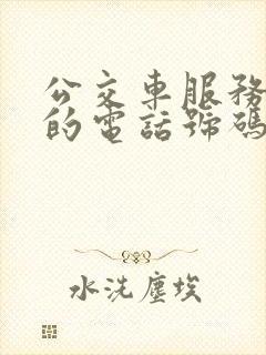 公交车服务热线的电话号码是多少