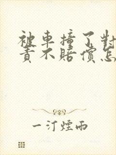 被车撞了对方全责不赔偿怎么办